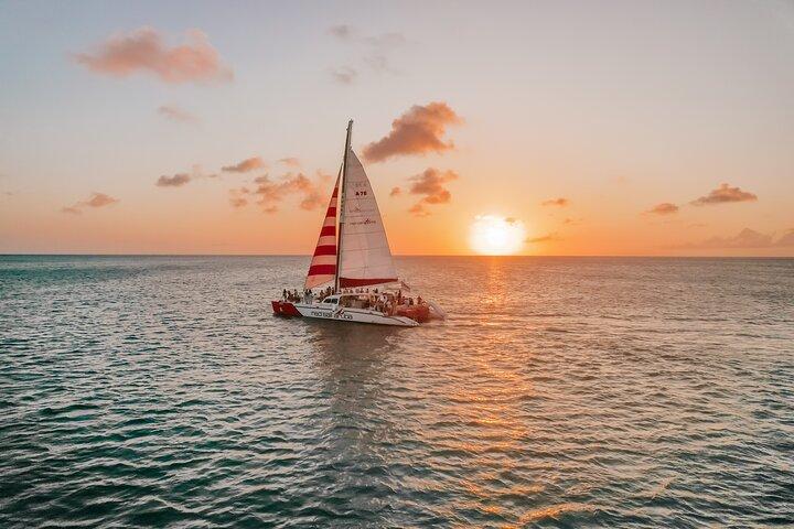 Aruba Sunset Catamaran Sail with Appetizers and Open Bar