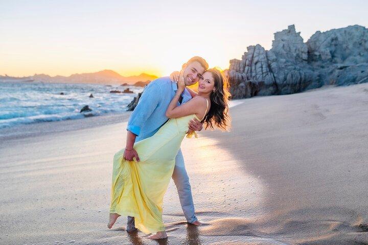 Servizio fotografico privato al tramonto sulla spiaggia di Los Cabo - Coppie - Famiglie