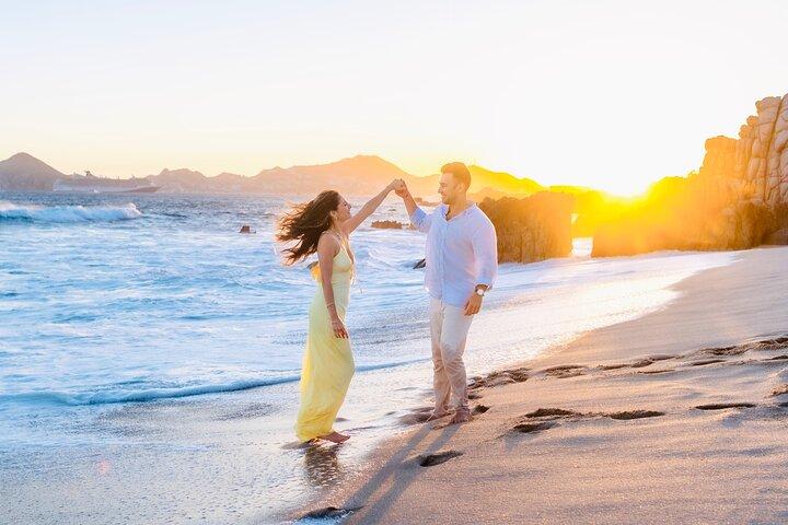 Servizio fotografico privato al tramonto sulla spiaggia di Los Cabo - Coppie - Famiglie