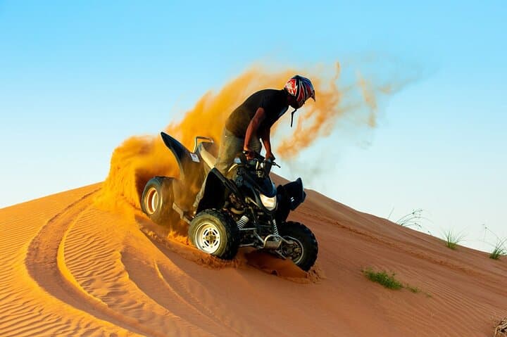 Desert Tour by ATV OR Buggy Self-drive, BBQ Dinner and Camel Ride