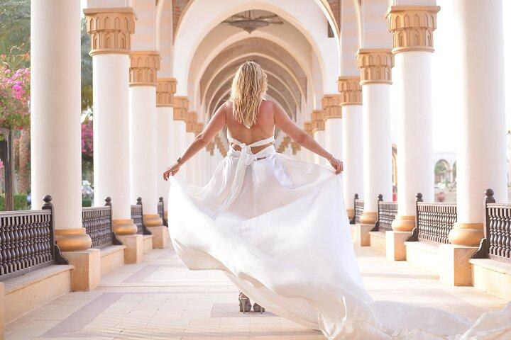 Privat flyvende kjole fotoshoot i Hurghada Egypten