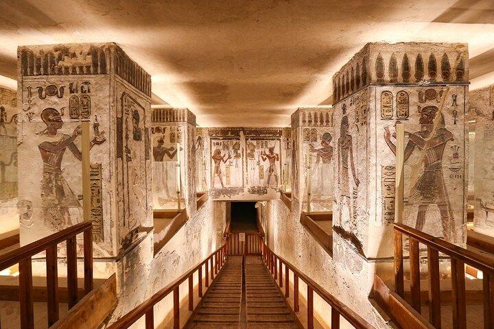 Kongernes Luxor-dal og Hatshepsut-templet og Memnon-kolosserne