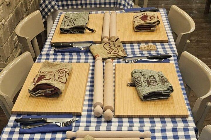 Traditional Pasta Cooking Class with Tiramisu Small Group