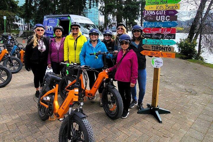 Guide E-cykel tur Stanley Park og skjulte perler - Små grupper