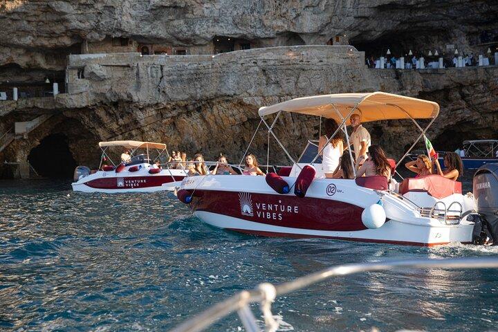Luxury Shared Boat Tour in Polignano a Mare with Local Aperitif
