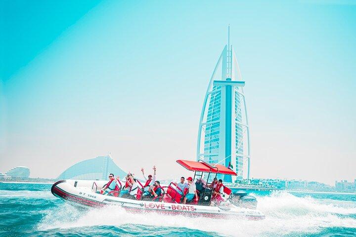 Dubai Speedboat Tour: JBR Skyline, Atlantis, Burj AlArab Optioneel