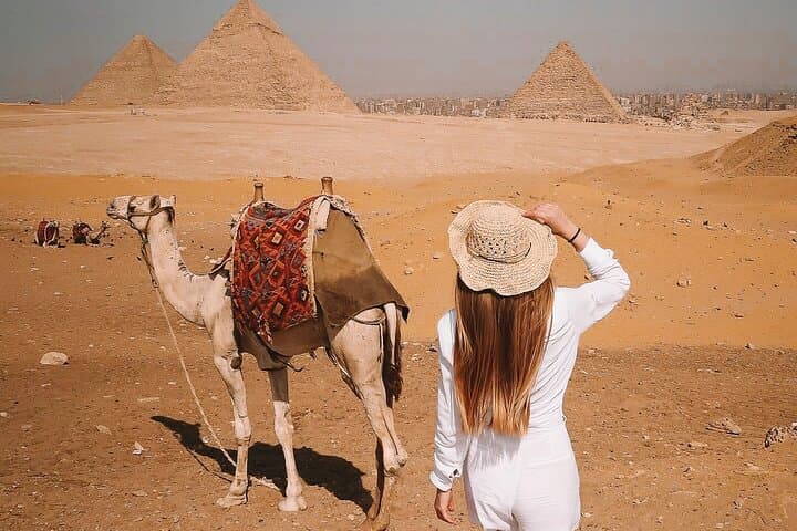 Giza pyramids, Sphinx, Sakkara Pyramid ,Memphis & Pyramid Inside