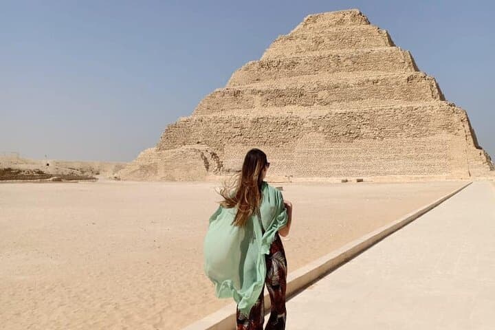 Giza pyramids, Sphinx, Sakkara Pyramid ,Memphis & Pyramid Inside