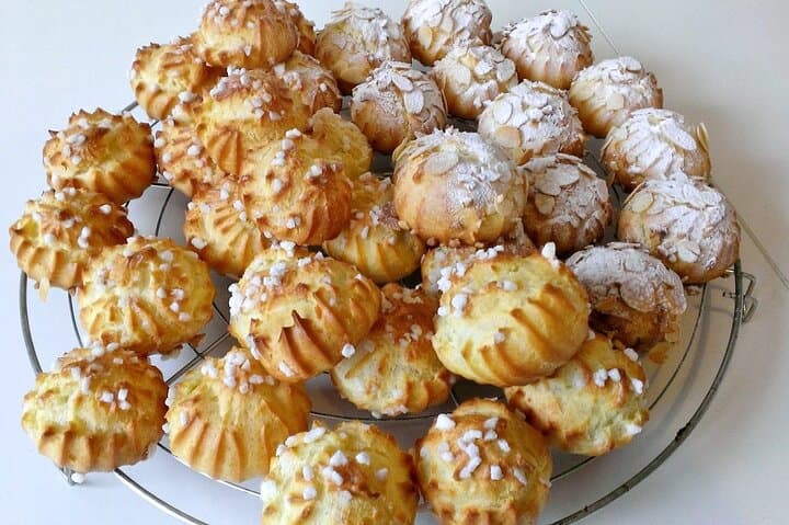 French pastries in a small group with a cheffe