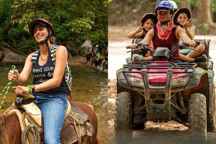 Combo équitation à Vallarta avec VTT et tyroliennes.