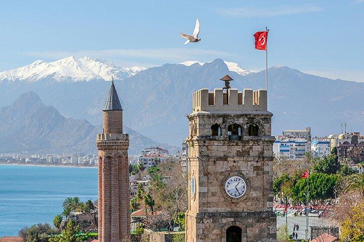 Antalya: Visita guiada da cidade velha com carrinho de cabo e cachoeiras e passeio de barco