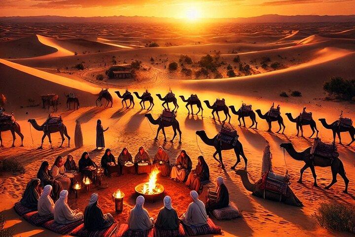 Agafay Desert Tour and Sunset Camel Ride with Dinner Show