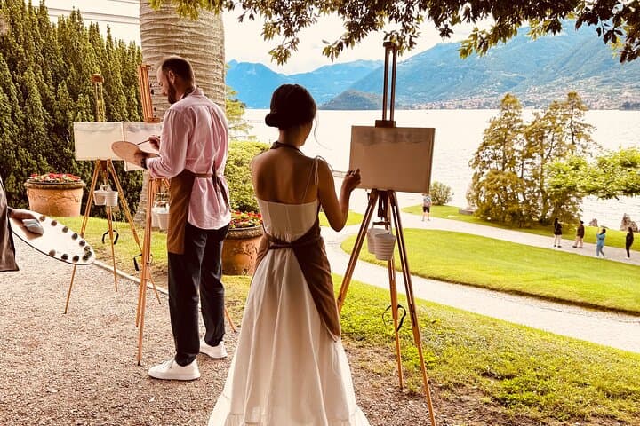 90 minutes, Private painting class on Lake Como shores Bellagio