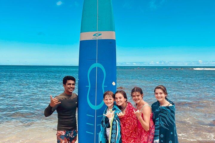 Beginner Surfles bij North Shore Haleiwa, Oahu