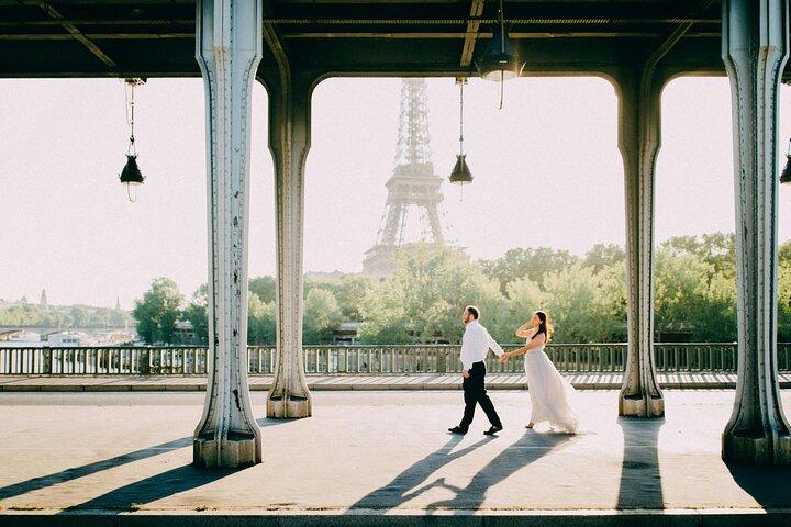 Fotos românticas do Amor em Trocadéro Gardens