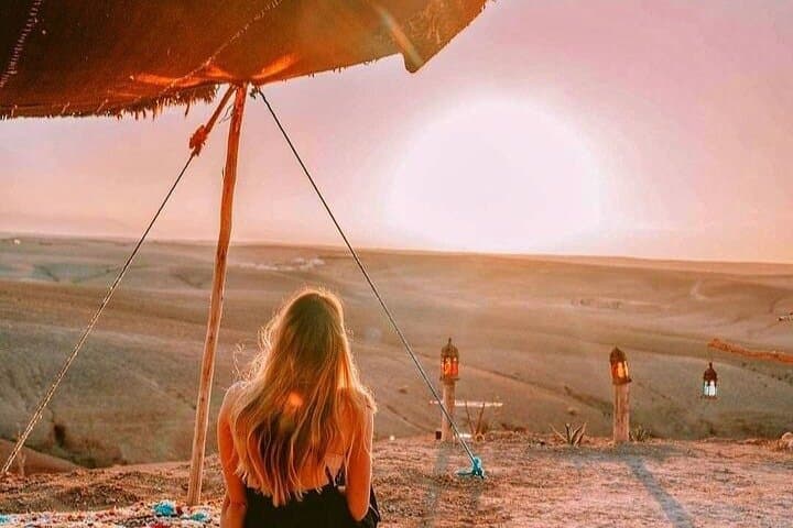 Marrakech Agafay Desert Sunset Dinner with Show and Transfer