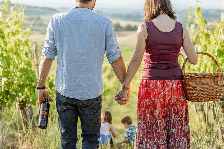 Montalcino: exklusives Picknick im Weinberg mit Weinkorb