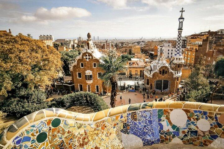 Magia de colores en Park Güell Sesión de fotos
