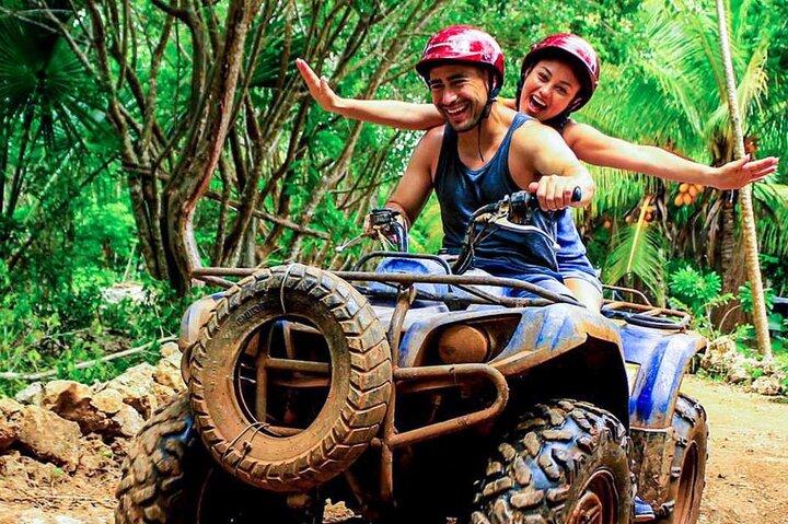 Cancun Adrenaline Day voor Cenote Zipline en ATV
