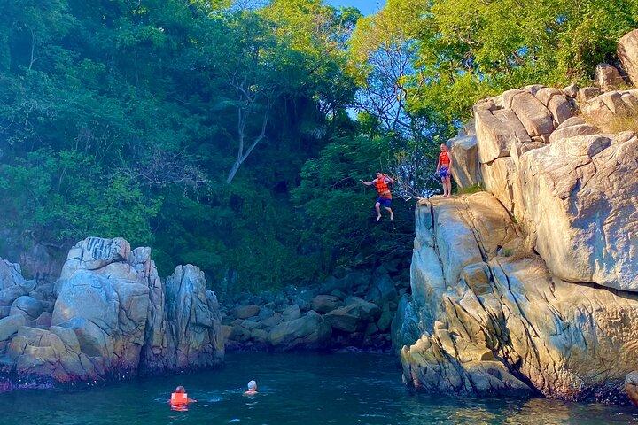 Snorkling på Los Arcos 5 øer Hidden Beach og Cliff Jumping