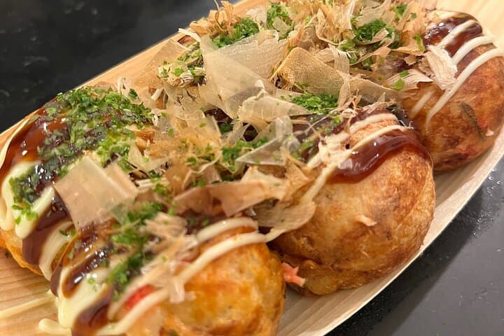 Osaka Sake Tasting & Takoyaki Cooking Experience