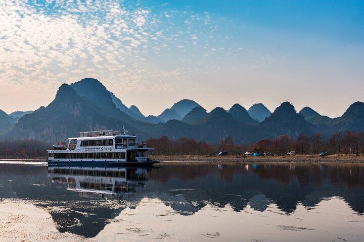 Yangshuo Ruyi Peak linbana och Li River heldagskryssning
