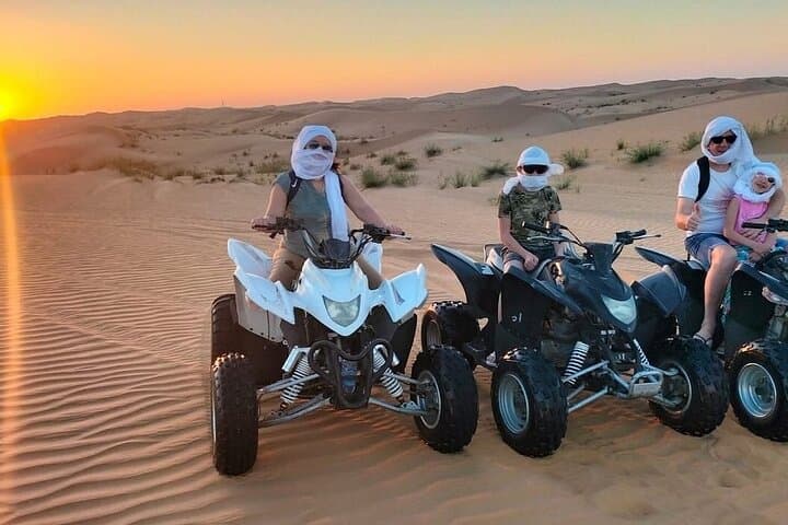 Premium Desert Safari With Quad Bike, Dune Bashing, BBQ Dinner..