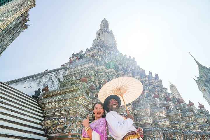 Bangkok Wat Pho og blomstermarked historisk vandretur