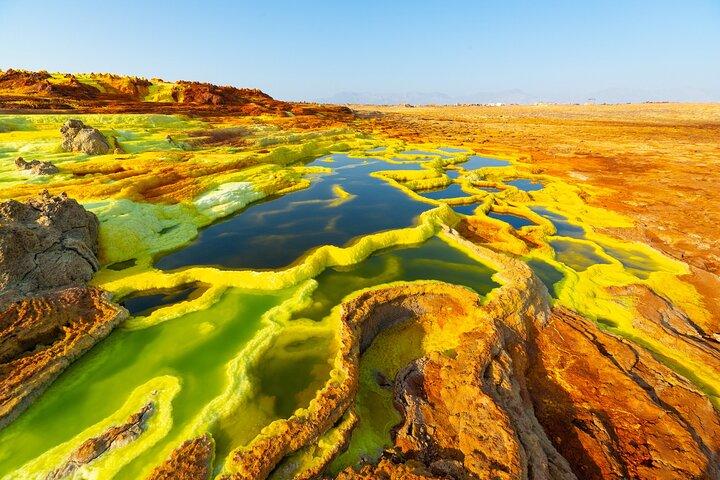6 dagars Danakil depression och Erta Ale vulkantur