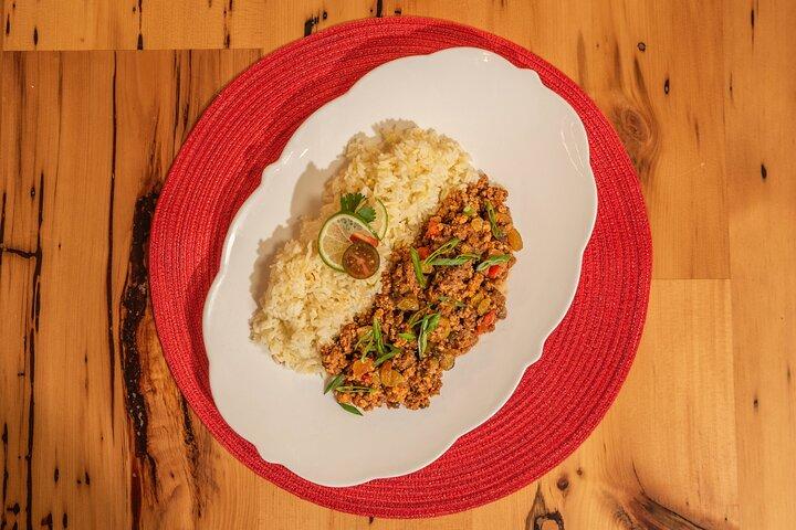 Démonstration de chef de cuisine avec repas
