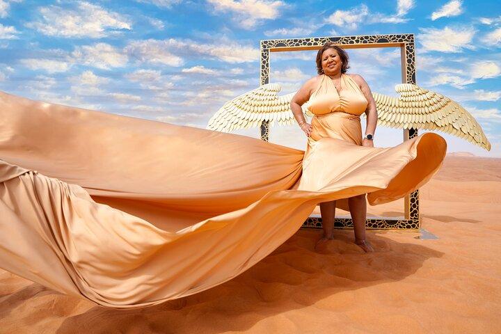 Dubai Desert Flying Dress Fotografie- en videotour