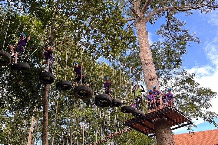 Percorso Tree Top Adventure Zipline e Corda da Hua Hin