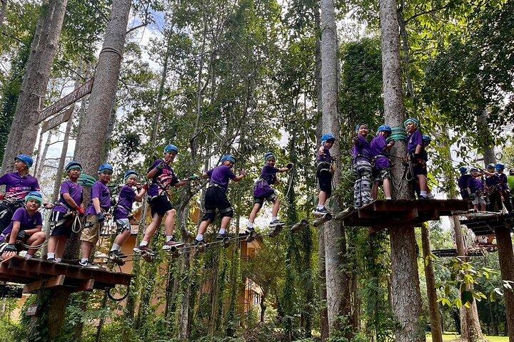Percorso Tree Top Adventure Zipline e Corda da Hua Hin