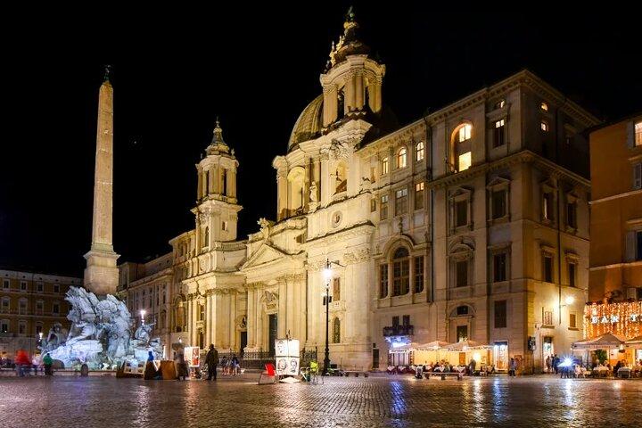 Roma panorâmica de noite Tour com melhor Pizza & Gelato