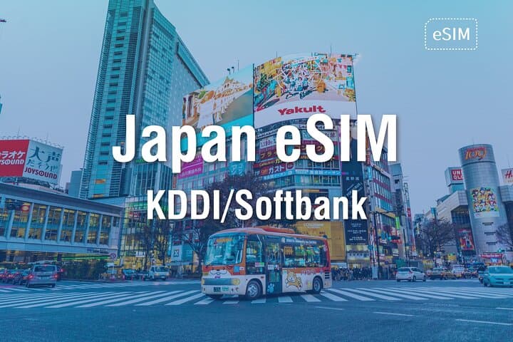 KDDI and Softbank eSIM in Japan for 1-30 Days with 3GB-Unlimited