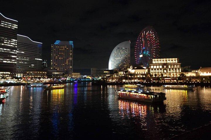 Nachtwanderung durch Yokohama, Spaziergang und Entdeckung mit einem Einheimischen