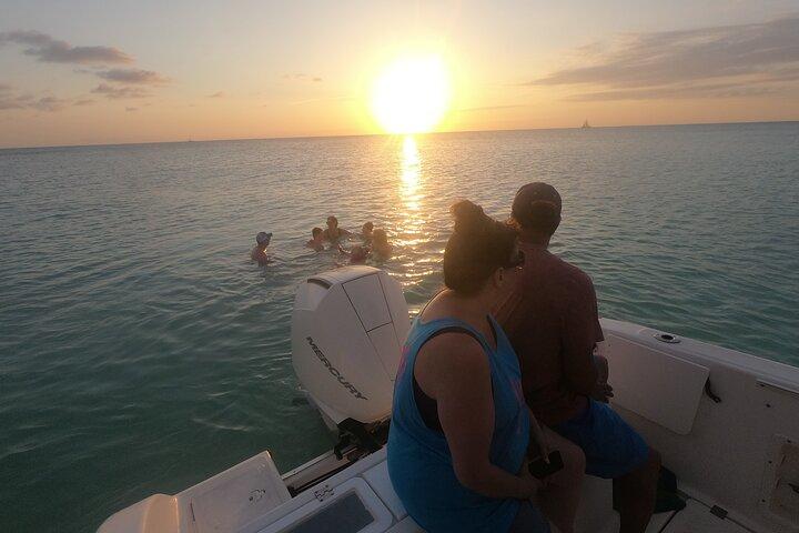 Aruba Private Sunset Tour Snorkeling Turtles and Cheese Platter