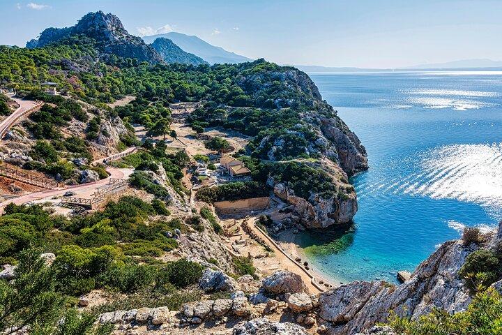 Athènes Lac Vouliagmeni et Heraion Coucher de soleil et baignade