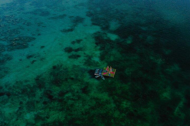 Bacalar Yoga Class on Floating Platform in Laguna