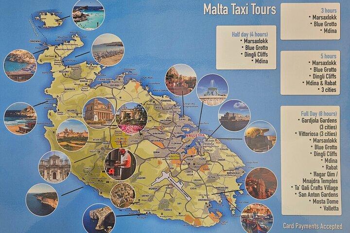 Malta : Luxe Privé Taxi Tours, Pas uw route aan