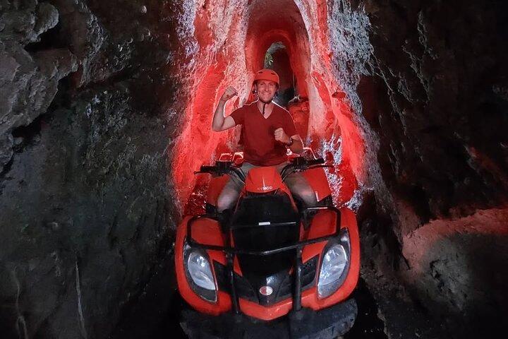 Ubud : Quad ATV Waterfall & Lazy Cave Tubing & Tlaga Singha Pool