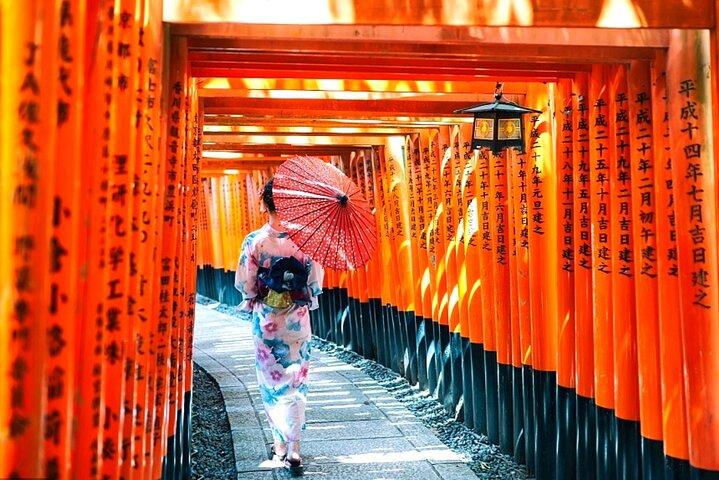 Serviço privado de carro alugado de 10 horas para Kyoto e Nara no Japão