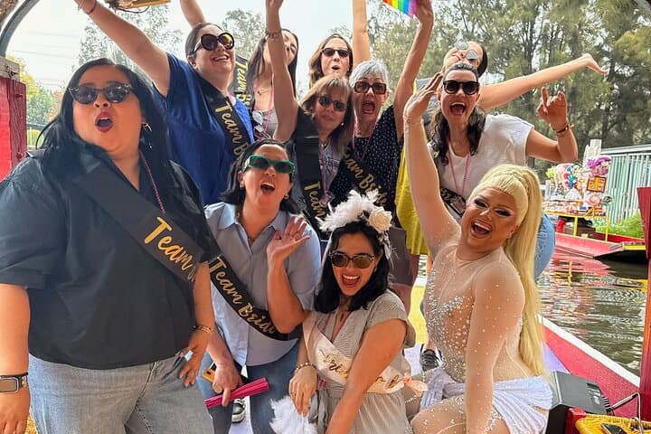 Drag Boat Party in Xochimilco with Tequila and Queens