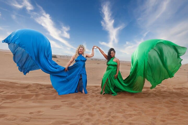 Dubai Flying Dress Photoshoot Dress to Impress
