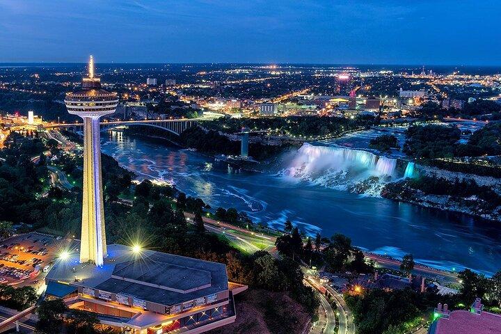 Fireworks and Falls Glow Canada Walking Tour and Skylon Tower