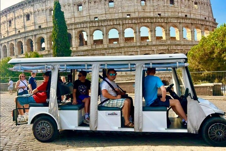 Rome by Golf Cart Private Tour and Colosseum with Audio Guide