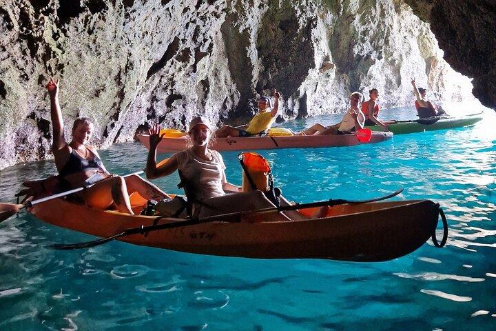 Sunset Kayak Adventure & Caves Tour, Swimming & Aperitif