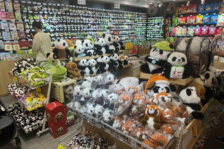 Tour de compras de medio día de Chengdu Panda Souvenir con postre