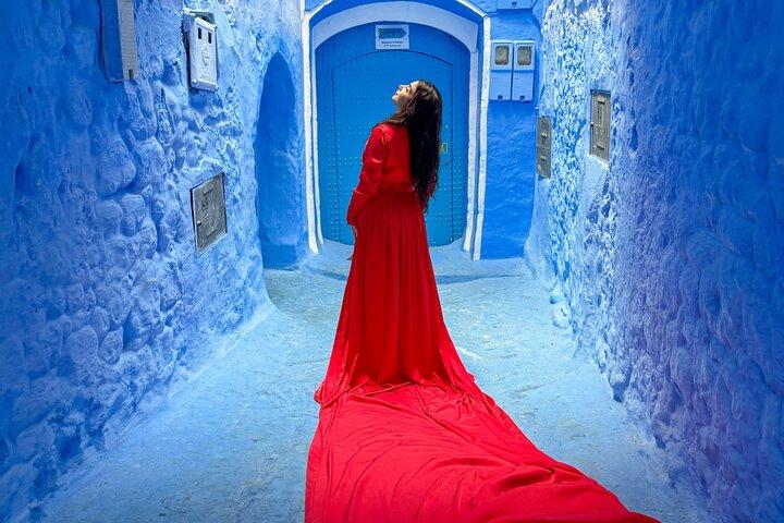 Flying Dress Fotografia nello chefchaouen