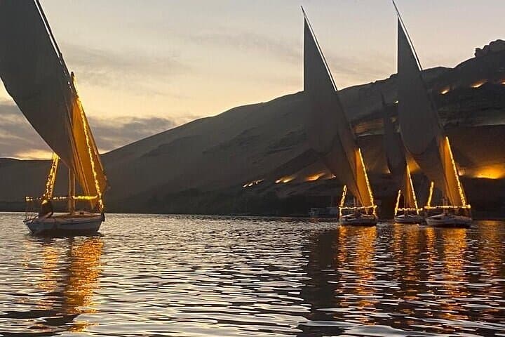 Amazing sunset Felucca Boat Trip Luxor Authentic Nile Experience
